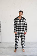 Піжама фланелева чоловіча Білий