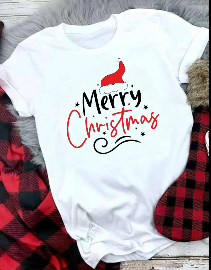 Новорічна футболка на фотосесію Merry Christmas 1