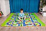 Дитячий двосторонній килимок Звірята/дороги 200x180x0.5 см, фото 5