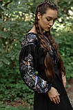 Чорна довга сукня з льону, арт. 4602, фото 8