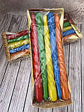 Свічки декоративні кручені мікс  245*15 мм, фото 2