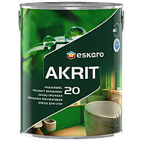 Краска акрилатная водоэмульсионная Eskaro Akrit 20 полумат белый 2.85л (28583)