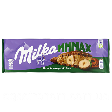 Шоколад горіх і нуга-крем Мілка Milka nuss&nougat-creme 300g 13шт/ящ (Код: 00-00004842)