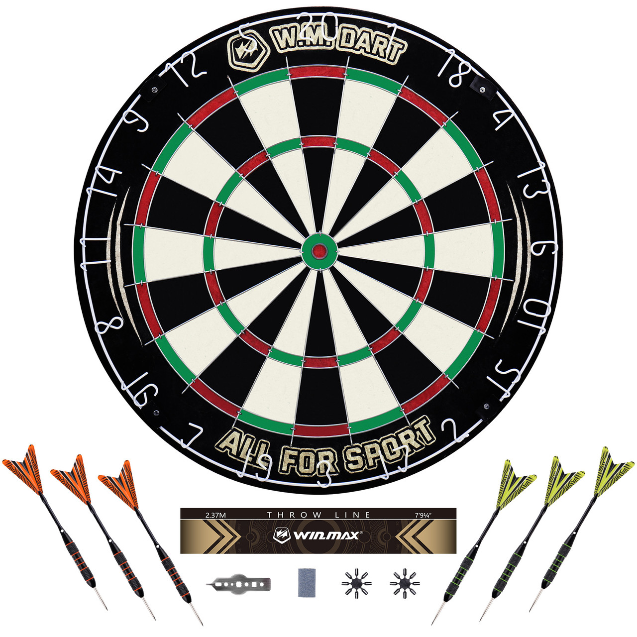 Дартс професійний із сизалю WinMax Match Play G491 45cм 6 дротиків