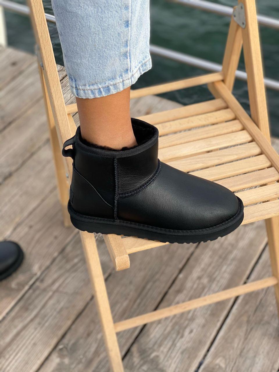 UGG Classic Mini Black Leather.