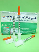 Шприци BD MicroFine DEMI 0.3 ml 10шт