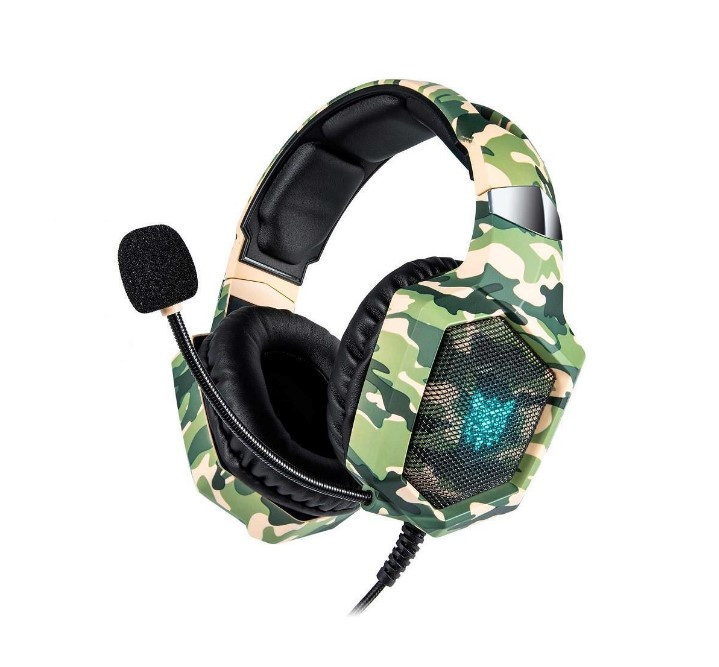 Навушники ігрові ONIKUMA Gaming LED K8, Green Camouflage, фото 1