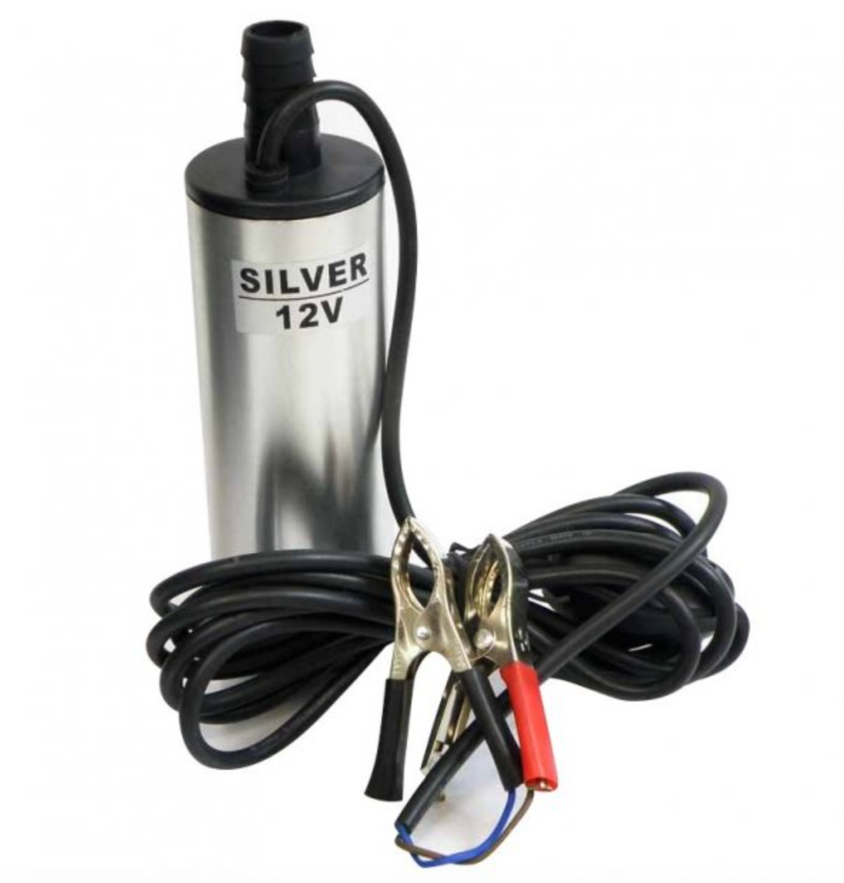 Насос заглибний для перекачування палива дизелю помпа 12 V 51 мм Silver