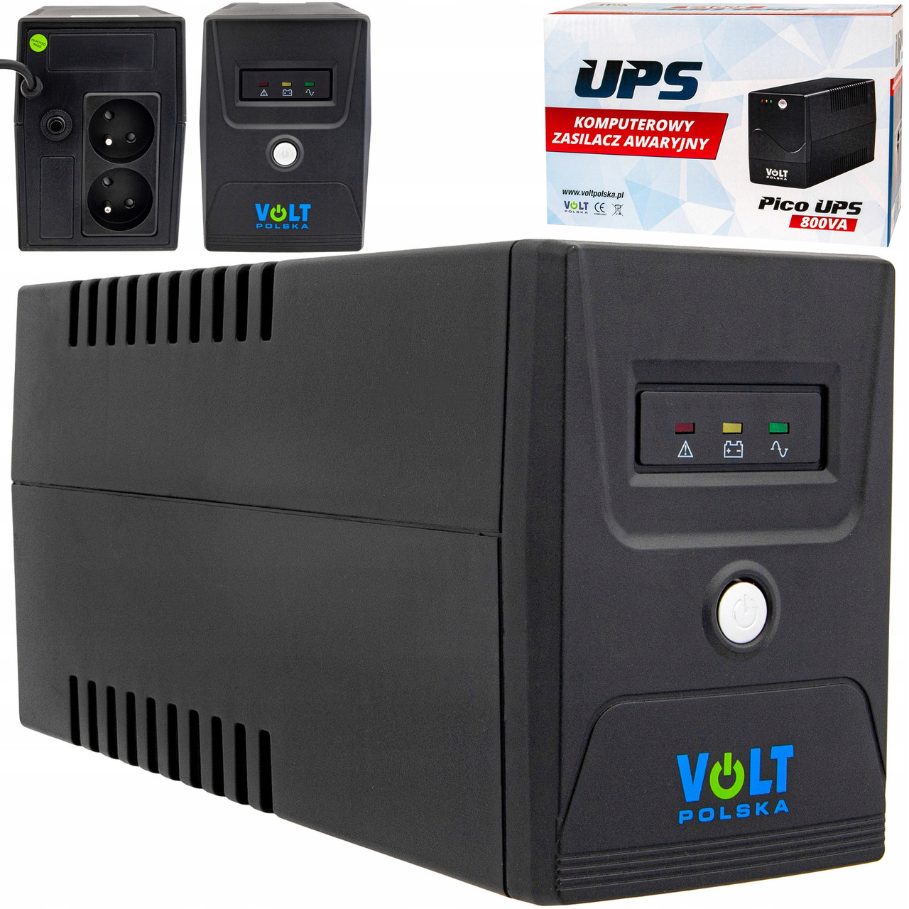 Джерело безперебійного живлення UPS Volt Polska 5UP008009P 800 VA 480 W, фото 1