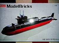 Конструктор дитячий Підводний човен Sluban 227 деталей M38-B0703 Воєнний корабель