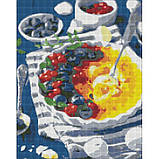 Алмазна мозаїка "Чорничне крем-брюле" полотно 40х50 см на підрамнику ТМ "Ідейка", фото 6