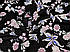 Штапель малюнок візерунки квітів, чорний, фото 4
