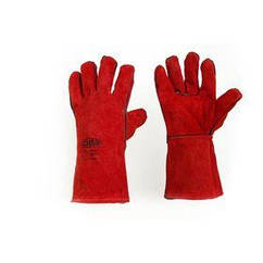 Рукавички кроги зварника р10,5 (довжина 35 см) (червоні) СИЛА