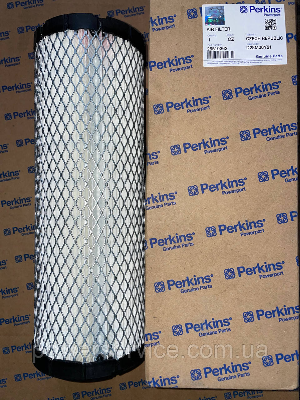 Повітряний фільтр 26510362 Perkins,Перкінс