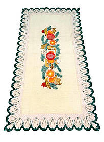Серветка вишита лляна з мереживом "Гостинець" (0,83м.*0,46м.)
