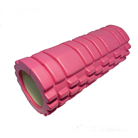 Массажный ролик для йоги EVA 33х14 см Розовый (MS 0857-Р)