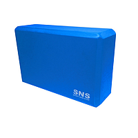 Блок для йоги опорний SNS-матеріал EVA 22,5х14,5х7,5 см Синій (YJ-K-С)