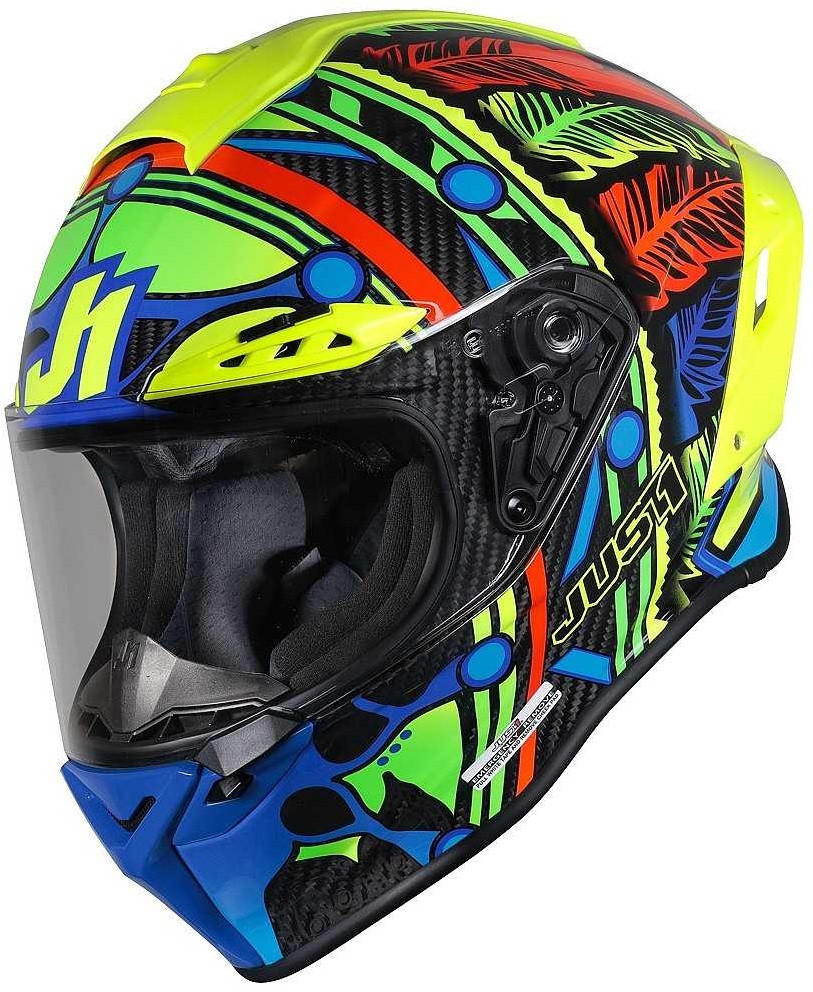 Мотошолом Just1 J-GPR Tribe жовтий/синій/червоний, XL, фото 1