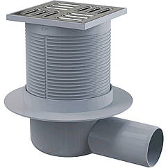 Трап для душу ALCAPLAST SMART 105x105мм із сухим затвором сатин APV31