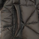 Зимова дитяча підліткова куртка пальто еко пух Nestta Emma чорний, фото 3