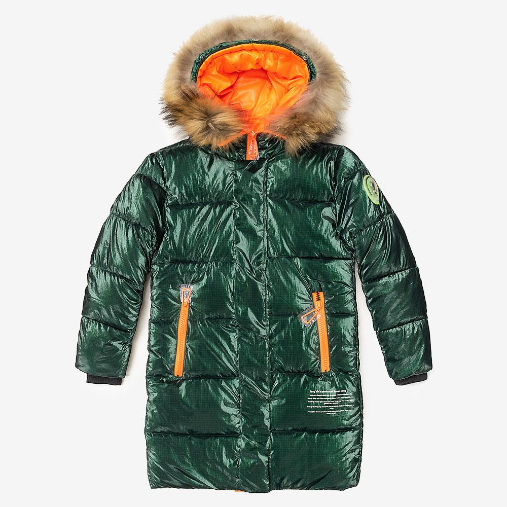 Пальто зимове для дивчаток Malie 134 зелене 982041