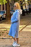 Тепла сукня - худі для вагітних та годування 2235 1426 блакитна, фото 2