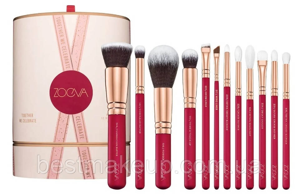 ZOEVA Together We Celebrate Brush Vault набор кистей для макижа лица и глаз