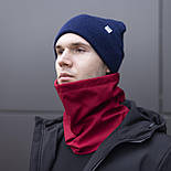 Комплект шапка + баф (хомут) теплий зимовий 2в1. Живе фото, фото 8