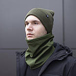 Комплект шапка + баф (хомут) теплий зимовий 2в1. Живе фото, фото 5