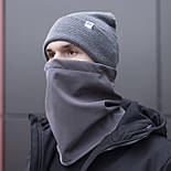 Комплект шапка + баф (хомут) теплий зимовий 2в1. Живе фото, фото 4