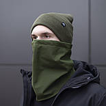 Комплект шапка + баф (хомут) теплий зимовий 2в1. Живе фото, фото 3