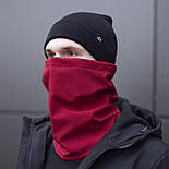 Комплект шапка + баф (хомут) теплий зимовий 2в1. Живе фото, фото 6