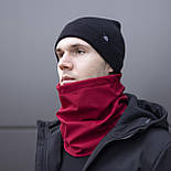 Комплект шапка + баф (хомут) теплий зимовий 2в1. Живе фото, фото 9