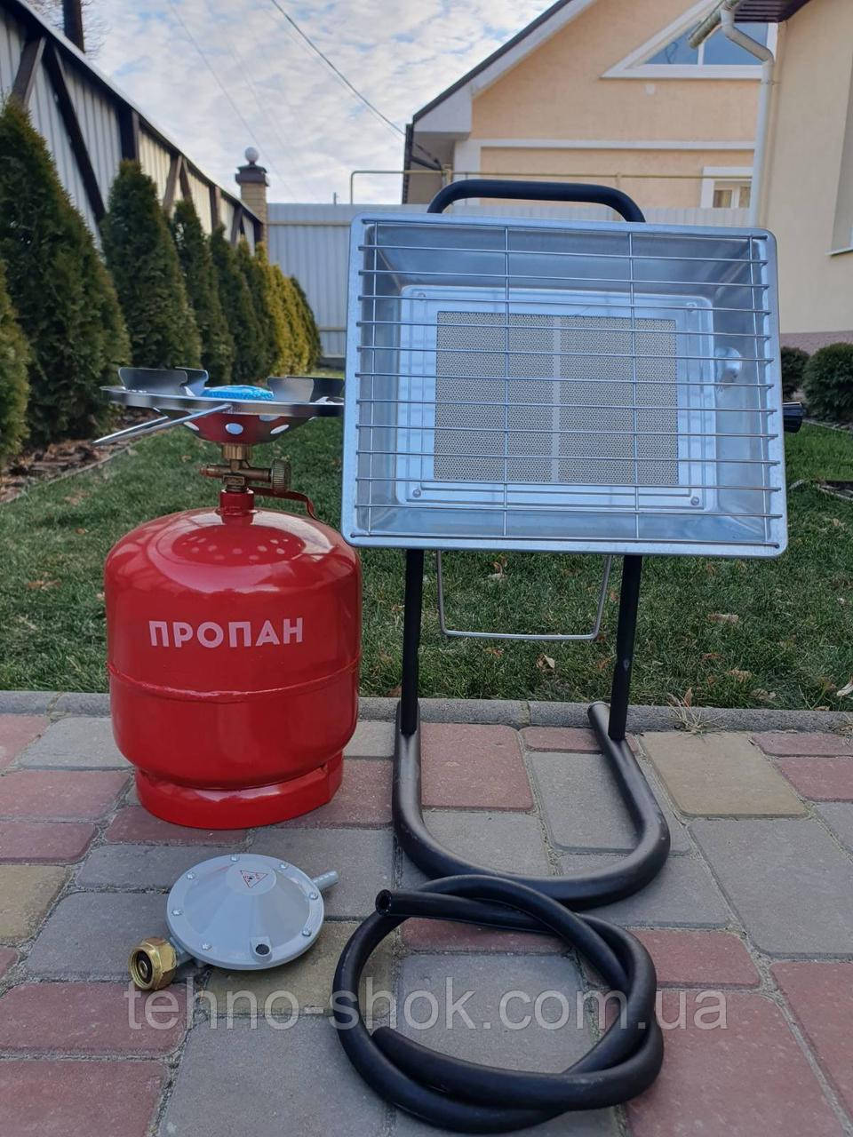 Комплект газовий кемпінговий балон 8 л пальник нагрівач NURGAZ NG-310-P