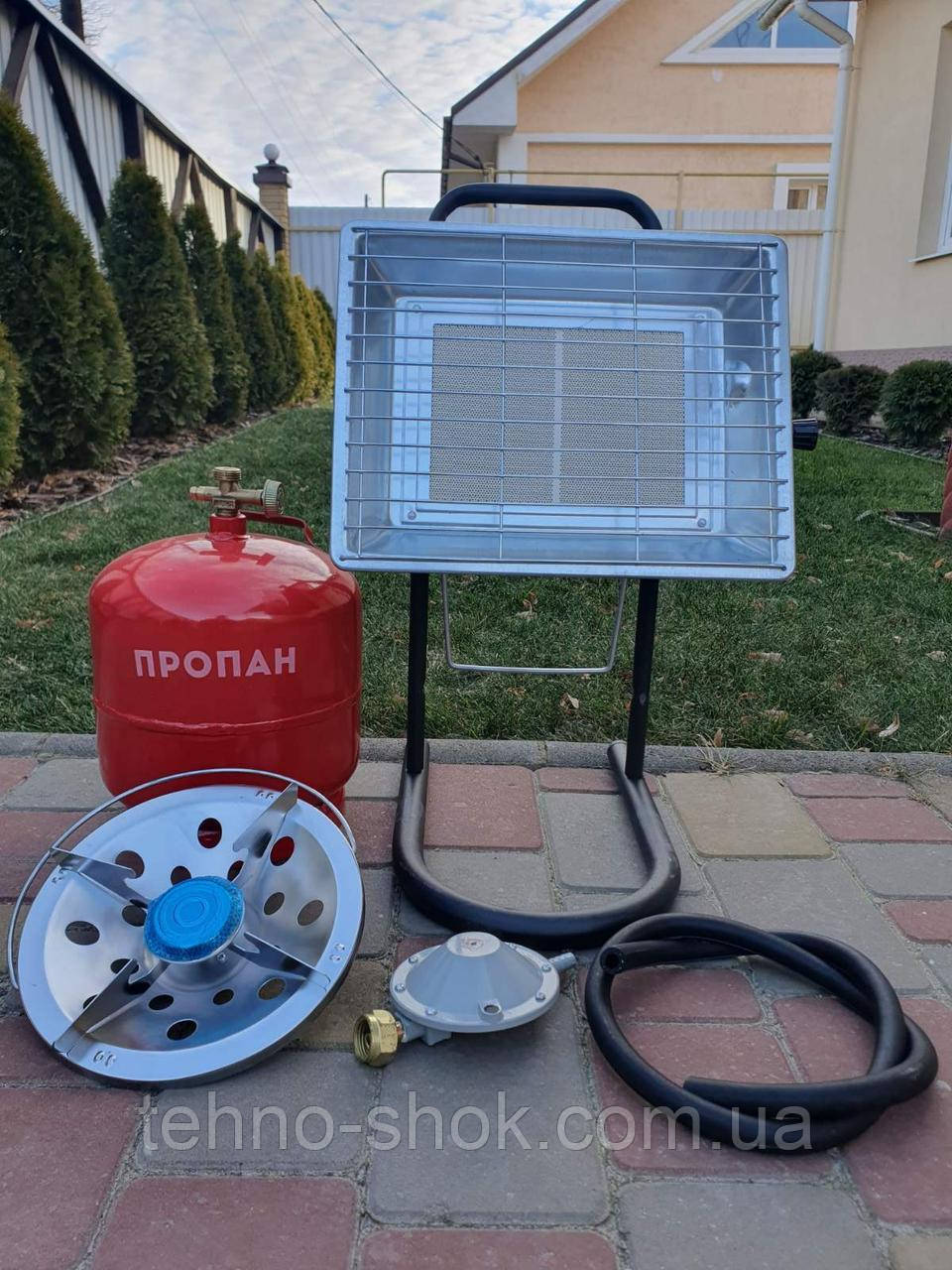 Комплект газовий кемпінговий балон Intertool 8 л пальник нагрівач NURGAZ NG-310-P
