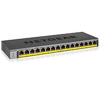 Коммутатор NETGEAR GS116LP 16x1GE PoE+(76Вт), FlexPoE, неуправляемый