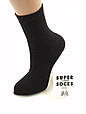 Чоловічі середні зимові шкарпетки махрові стильні якісні SUPER SOCKSрозмір 40-44, 12 пар\уп. чорні, фото 4