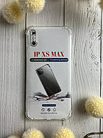 Силіконовий чохол для iPhone Xs Max з бортиками-вушками, ударостійкий чохол з зах. кам кутів на айфон 10 макс