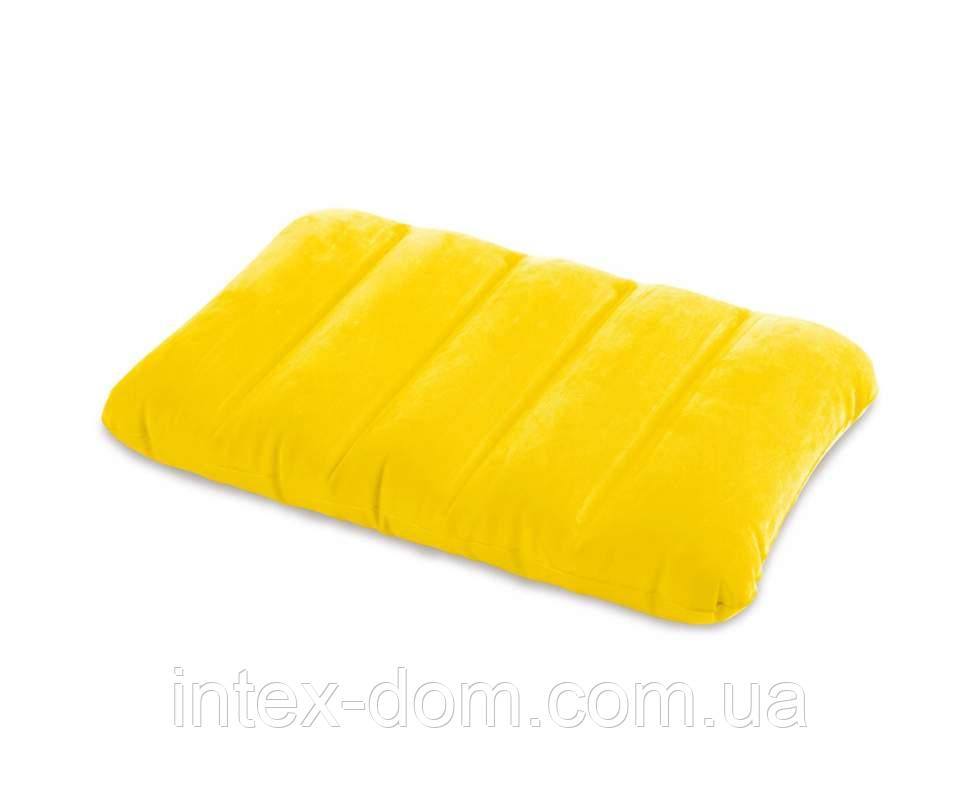 Надувна подушка Intex 68676 Y (Жовта) (43 х 28 х 9 см)
