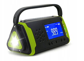 Багатофункціональне радіо QUERCUS SOLAR сонячний ліхтарик AM FM SOS Bluetooth POWERBANK 4000, фото 3