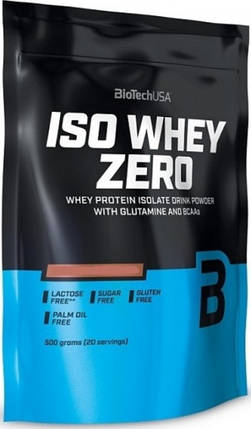 Протеїн Iso Whey Zero BioTech 500 g Black Biscuit, фото 1