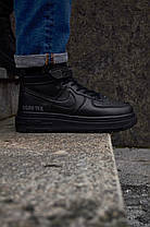 Чоловічі кросівки Nike Air Force 1 High Gore-Tex Triple Black Найк Аїр Форс 1 Трипл Блек 41, фото 3