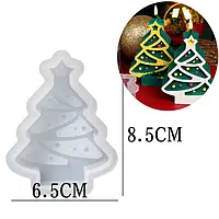 Силиконовая форма Finding Молд свеча новогодняя ёлка Белый 8.5 см x 6.5 см х 2.8 см