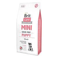 Сухой корм для щенков и молодых собак миниатюрных пород Brit Care Mini GF Puppy Lamb (ягненок) 7 кг