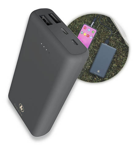 УМБ Power Bank (зовнішній акумулятор) Hama 10000 мАг 10HD Supreme Сірий (00201668), фото 1