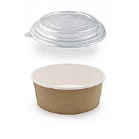 Упаковка паперова для салату 750мл КРАЙФТ/БІЛИЙ, 400шт/ящ