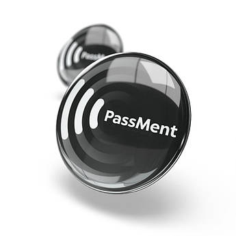 Чорна безконтактна наліпка з NFC чіпом розумна електронна цифрова наліпка на телефон PassMent