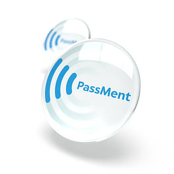 Біла безконтактна наліпка з NFC чіпом розумна електронна цифрова наліпка на телефон PassMent