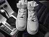 Зимові чоловічі кросівки Nike Air Force 1 Winter білі Найк Форс високі теплі з хутром, фото 4