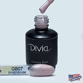 Divia - База камуфлююча Gummy Base №GB1507 (Natural Shimmer Pink) (15 мл)